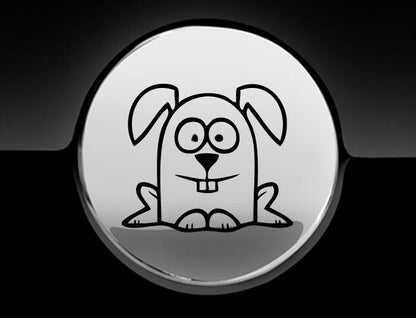 Funny Cartoon Rabbit Fuel Cap Cover Car Sticker