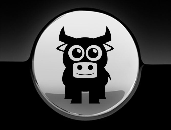 Adorable Bull Fuel Cap Car Sticker