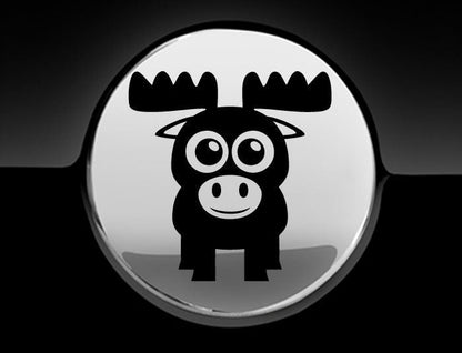 Adorable Moose Fuel Cap Car Sticker