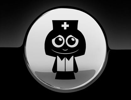 Adorable Nurse Fuel Cap Car Sticker