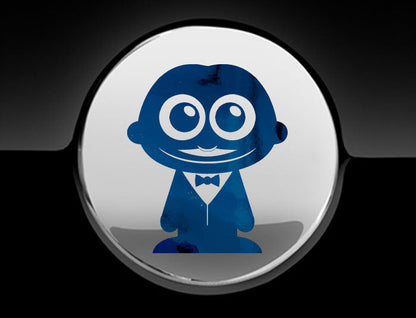 Adorable Waiter Fuel Cap Car Sticker