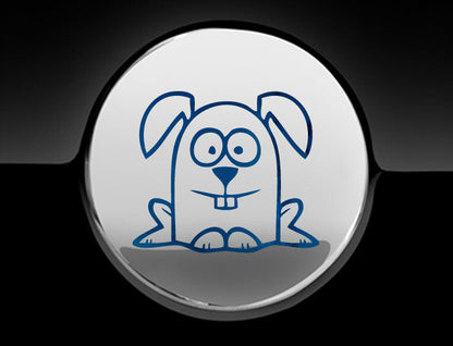 Funny Cartoon Rabbit Fuel Cap Cover Car Sticker