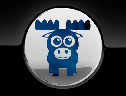 Adorable Moose Fuel Cap Car Sticker
