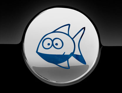 Funny Cartoon Fish Fuel Cap Cover Car Sticker
