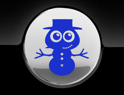 Adorable Snowman Fuel Cap Car Sticker