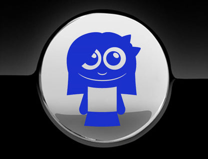 Adorable Girl Fuel Cap Car Sticker