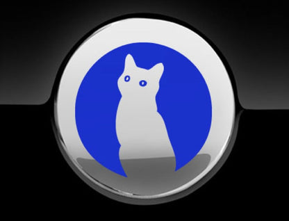 Moon Cat Fuel Cap Cover Car Sticker