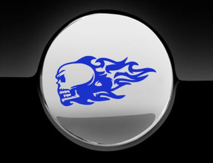 Flaming Skull Fuel Cap Cover Car Sticker