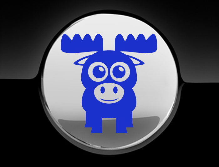 Adorable Moose Fuel Cap Car Sticker