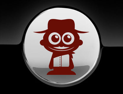 Adorable Cowboy Fuel Cap Car Sticker
