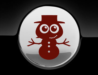 Adorable Snowman Fuel Cap Car Sticker