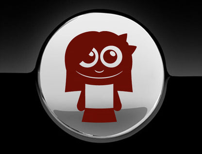 Adorable Girl Fuel Cap Car Sticker