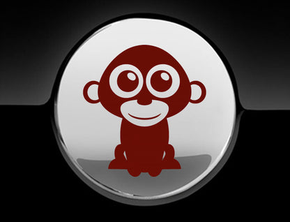 Adorable Monkey Fuel Cap Car Sticker