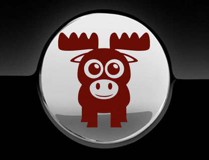 Adorable Moose Fuel Cap Car Sticker
