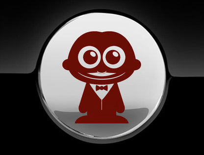 Adorable Waiter Fuel Cap Car Sticker