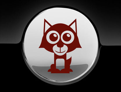 Adorable Wolf Fuel Cap Car Sticker