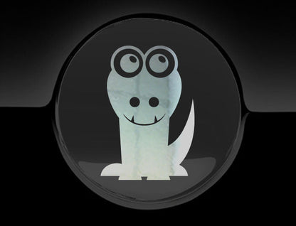 Adorable Alligator Fuel Cap Car Sticker