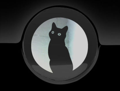 Moon Cat Fuel Cap Cover Car Sticker