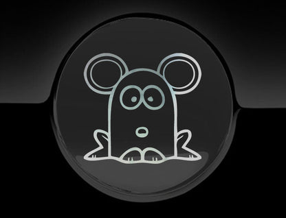 Funny Cartoon MouseFuel Cap Cover Car Sticker