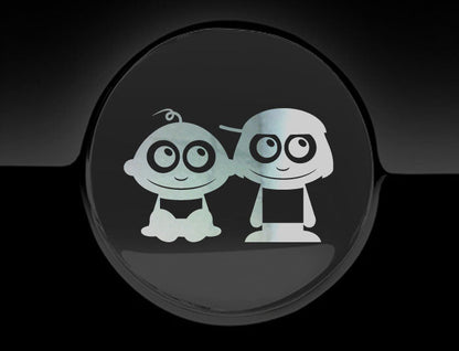 Adorable Children Fuel Cap Car Sticker