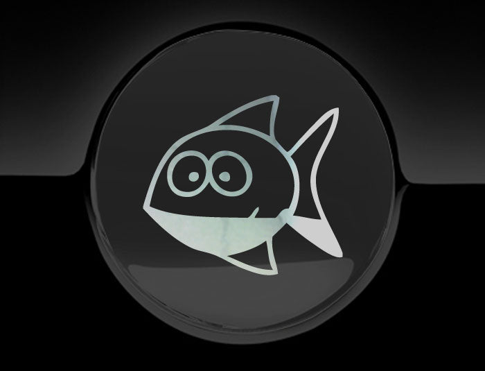 Funny Cartoon Fish Fuel Cap Cover Car Sticker