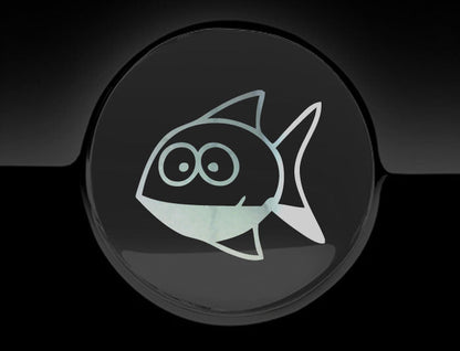 Funny Cartoon Fish Fuel Cap Cover Car Sticker