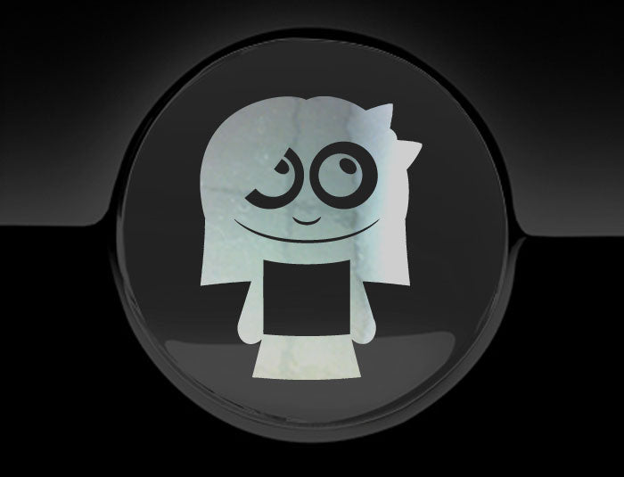 Adorable Girl Fuel Cap Car Sticker