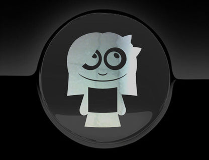 Adorable Girl Fuel Cap Car Sticker
