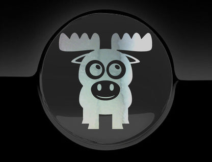 Adorable Moose Fuel Cap Car Sticker
