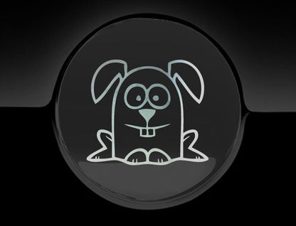 Funny Cartoon Rabbit Fuel Cap Cover Car Sticker