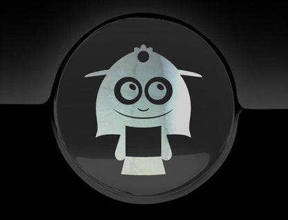 Adorable Lady Fuel Cap Car Sticker