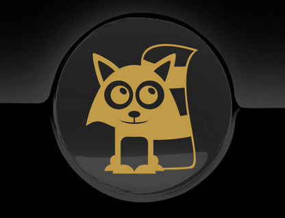 Adorable Raccoon Fuel Cap Car Sticker