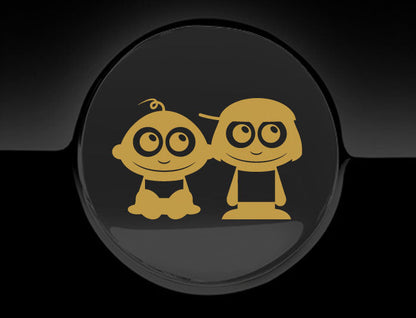 Adorable Children Fuel Cap Car Sticker
