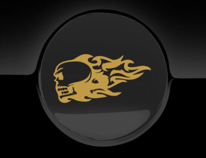 Flaming Skull Fuel Cap Cover Car Sticker