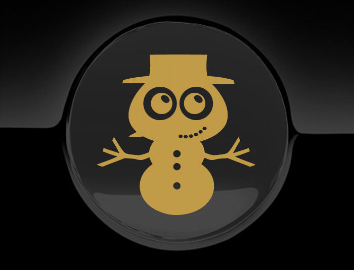 Adorable Snowman Fuel Cap Car Sticker