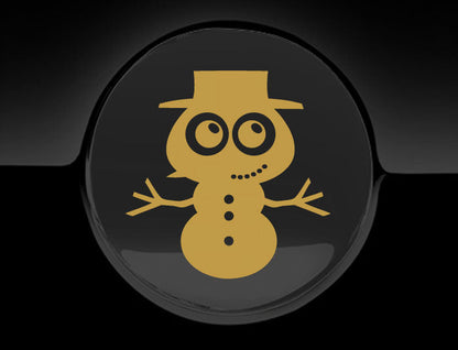 Adorable Snowman Fuel Cap Car Sticker