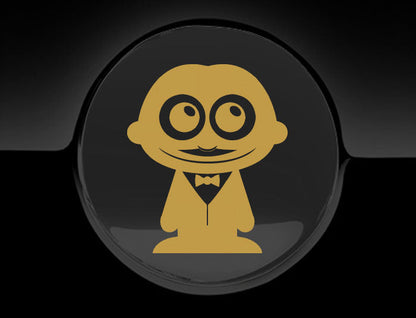 Adorable Waiter Fuel Cap Car Sticker