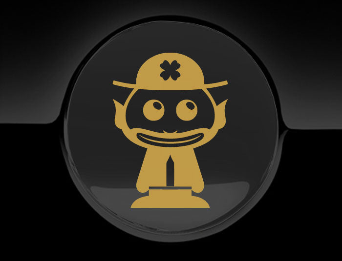 Adorable Leprechaun Fuel Cap Car Sticker