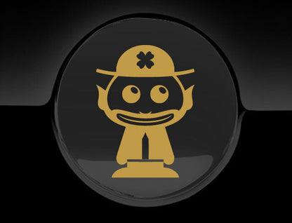 Adorable Leprechaun Fuel Cap Car Sticker