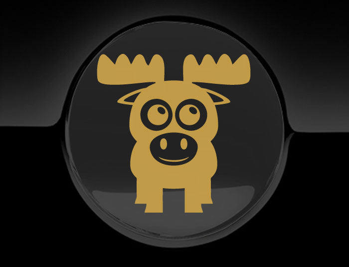 Adorable Moose Fuel Cap Car Sticker