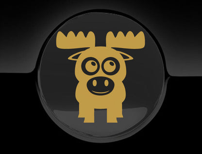 Adorable Moose Fuel Cap Car Sticker
