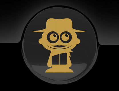 Adorable Cowboy Fuel Cap Car Sticker