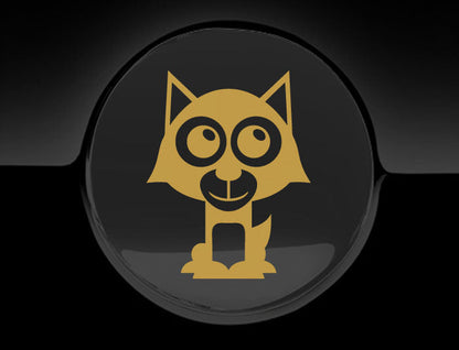 Adorable Wolf Fuel Cap Car Sticker