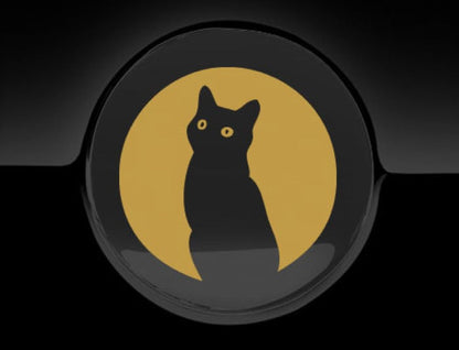 Moon Cat Fuel Cap Cover Car Sticker