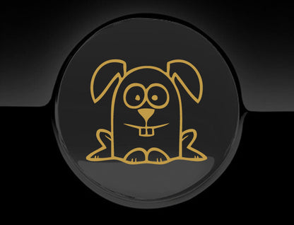 Funny Cartoon Rabbit Fuel Cap Cover Car Sticker