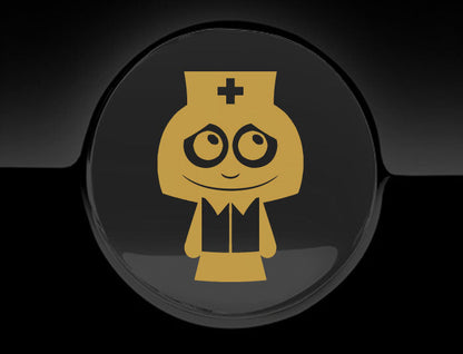 Adorable Nurse Fuel Cap Car Sticker