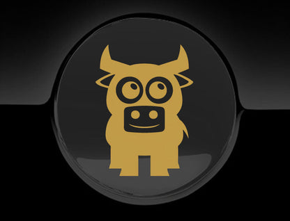 Adorable Bull Fuel Cap Car Sticker