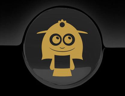 Adorable Lady Fuel Cap Car Sticker