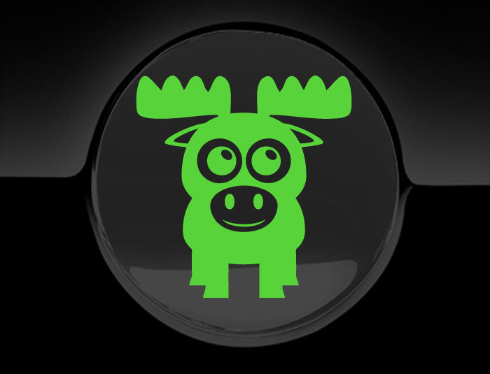 Adorable Moose Fuel Cap Car Sticker