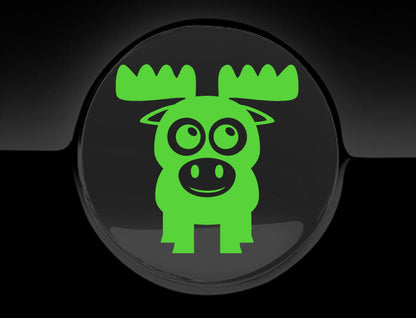Adorable Moose Fuel Cap Car Sticker
